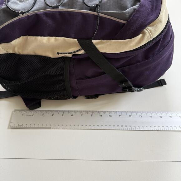 Lands’ End Backpack Purple Gray Tan Outdoor School Hiking Travel Bag 11x16" - Picture 5 of 13